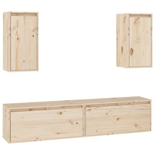 vidaXL TV-Schrank TV-Schränke 4 Stk Massivholz Kiefer Lowboard Lowboard günstig online kaufen