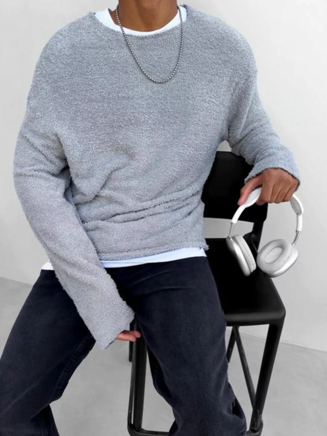 Abluka Sweatshirt OVERSIZE BOUCLE PULLOVER günstig online kaufen