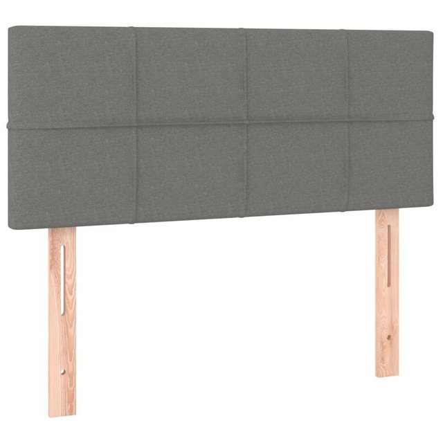 vidaXL Bett, Kopfteil Dunkelgrau 100x5x78/88 cm Stoff günstig online kaufen