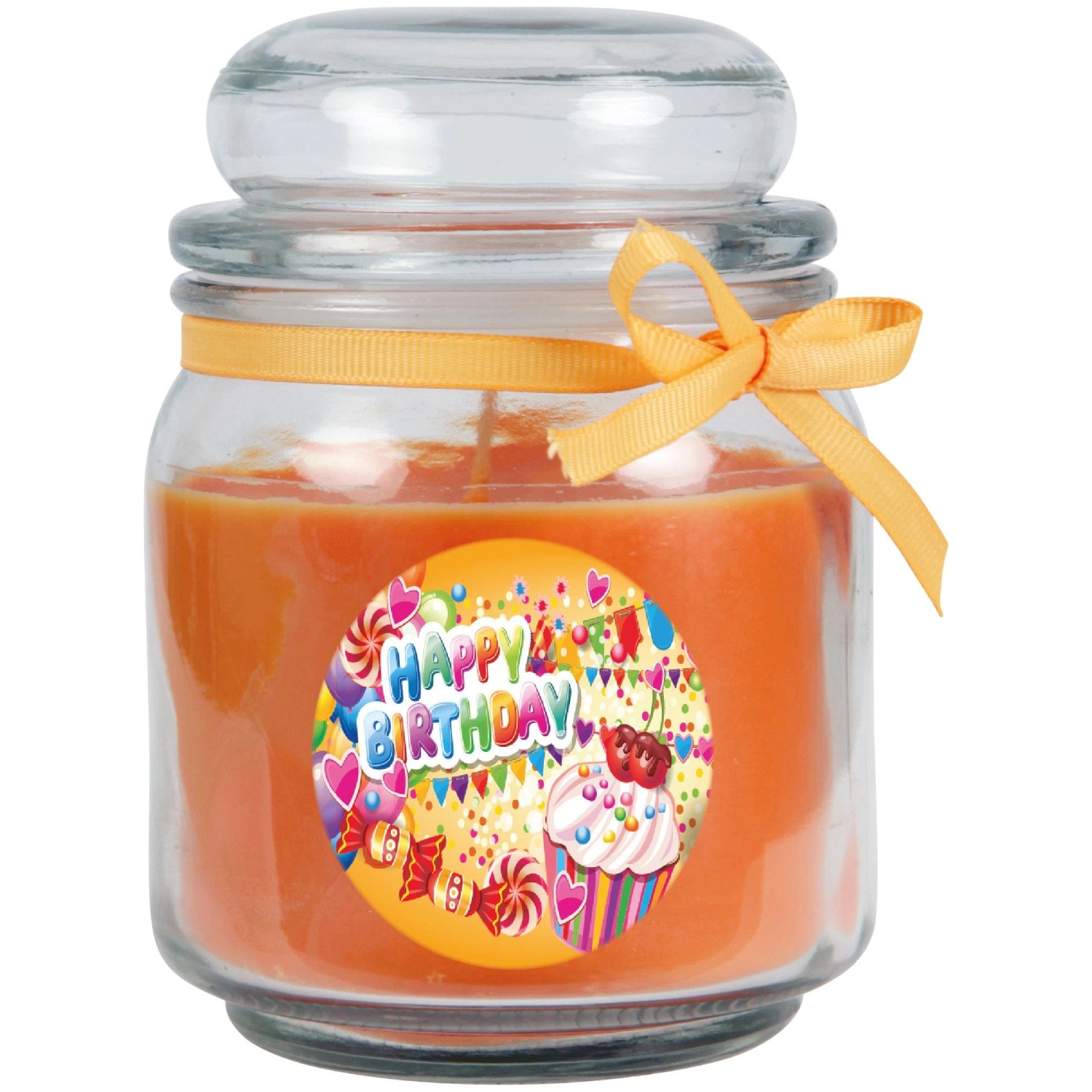 HS Candle Duftkerze & Glas Geburtstag Honigmelone Orange günstig online kaufen