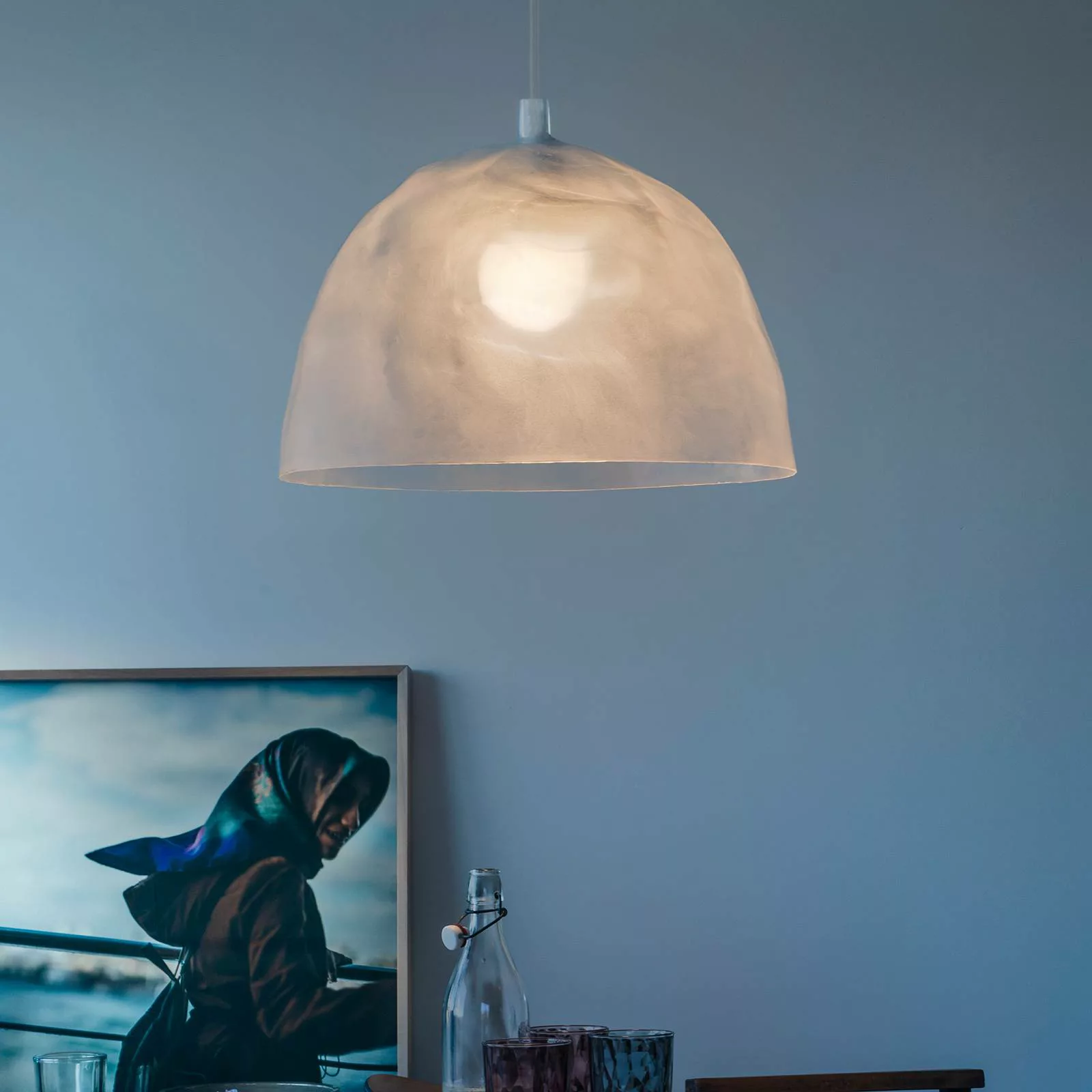 Foscarini Bump Pendelleuchte weiß gefrostet günstig online kaufen