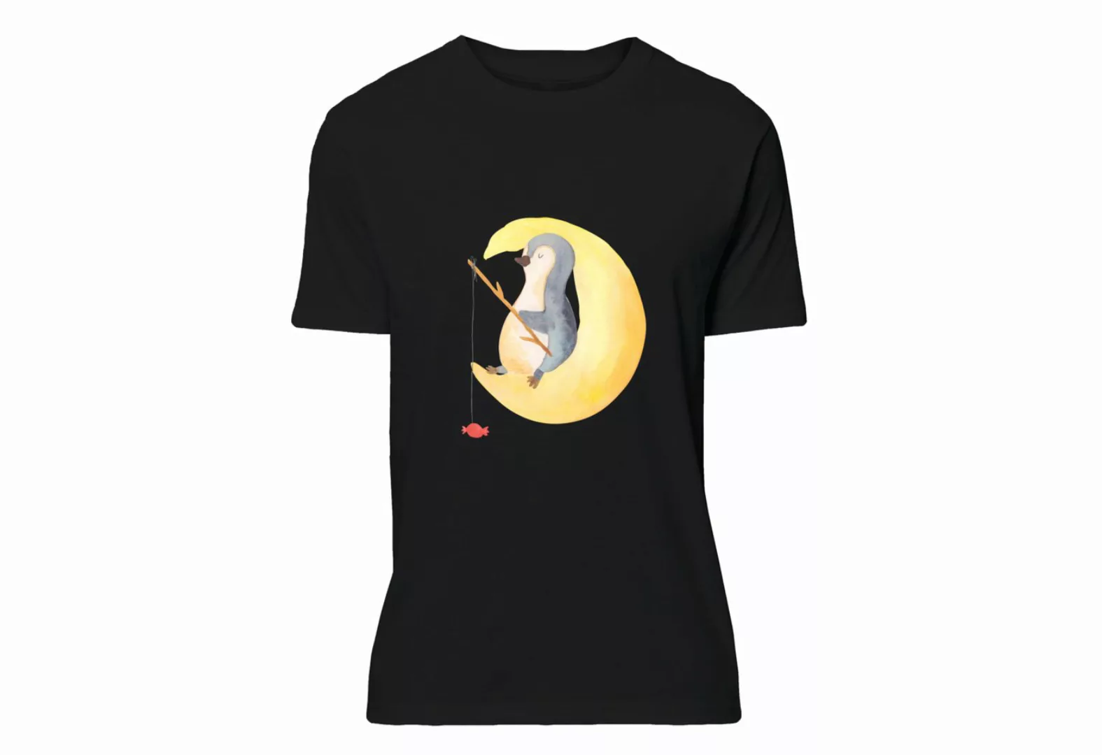 Mr. & Mrs. Panda T-Shirt Pinguin Mond - Schwarz - Geschenk, schlafen, Süßig günstig online kaufen