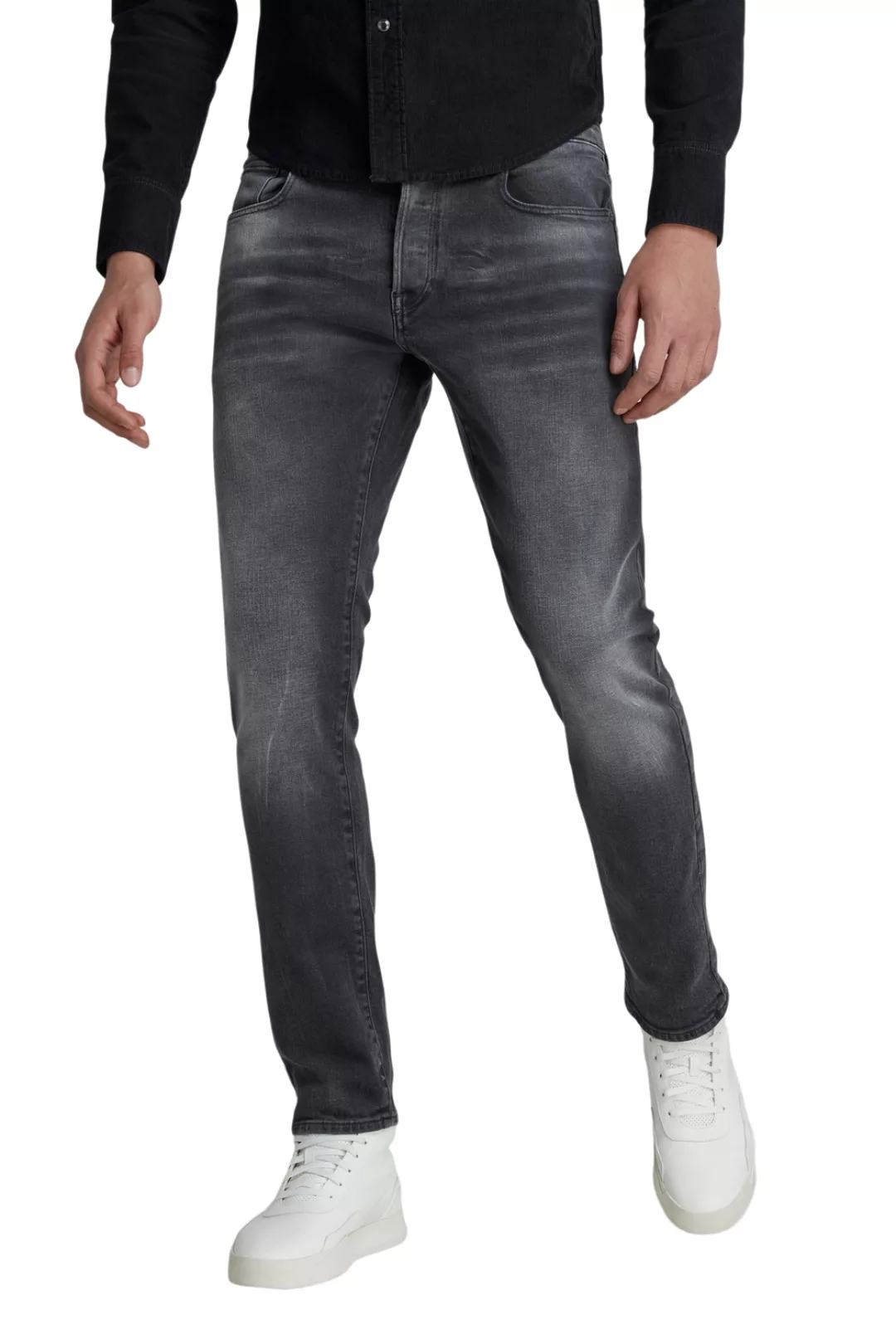 G-Star Herren Jeans 3301 Slim Fit - Grau - Antic Charcoal günstig online kaufen