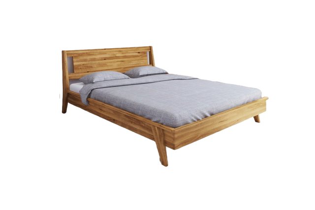 Natur24 Bett Bett Jetro 2 Sonderl. 200x220 Kernbuche massiv Holzkopfteil Ho günstig online kaufen