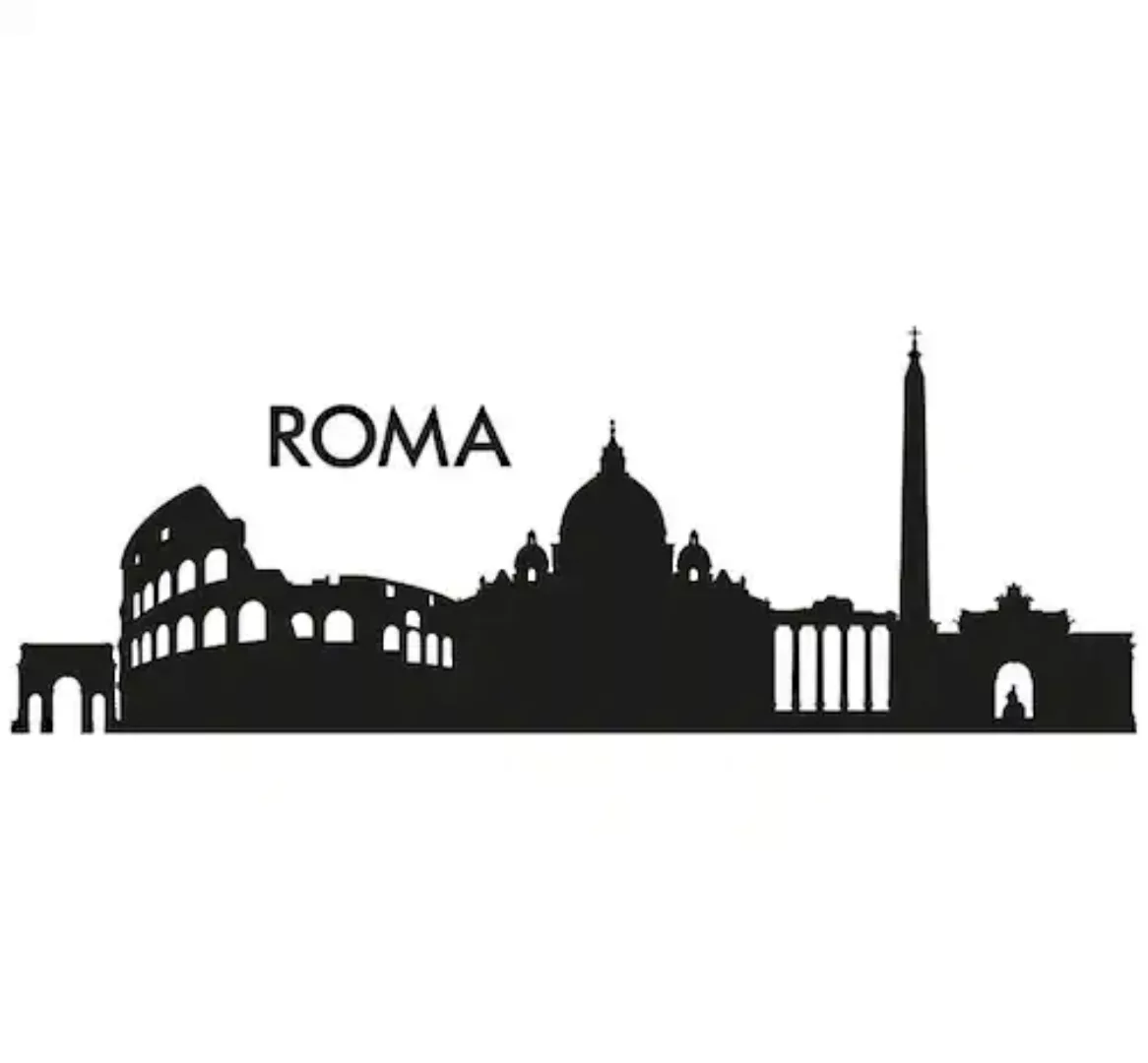 Wall-Art Wandtattoo »XXL Stadt Skyline Roma 120cm«, (1 St.), selbstklebend, günstig online kaufen