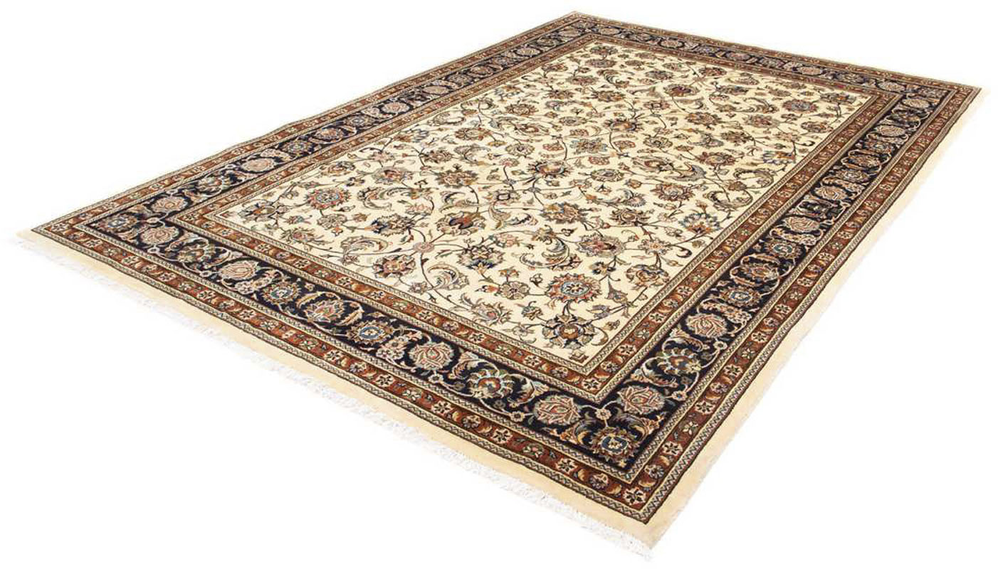 morgenland Wollteppich »Kaschmar Blumenmuster Beige 281 x 215 cm«, rechteck günstig online kaufen