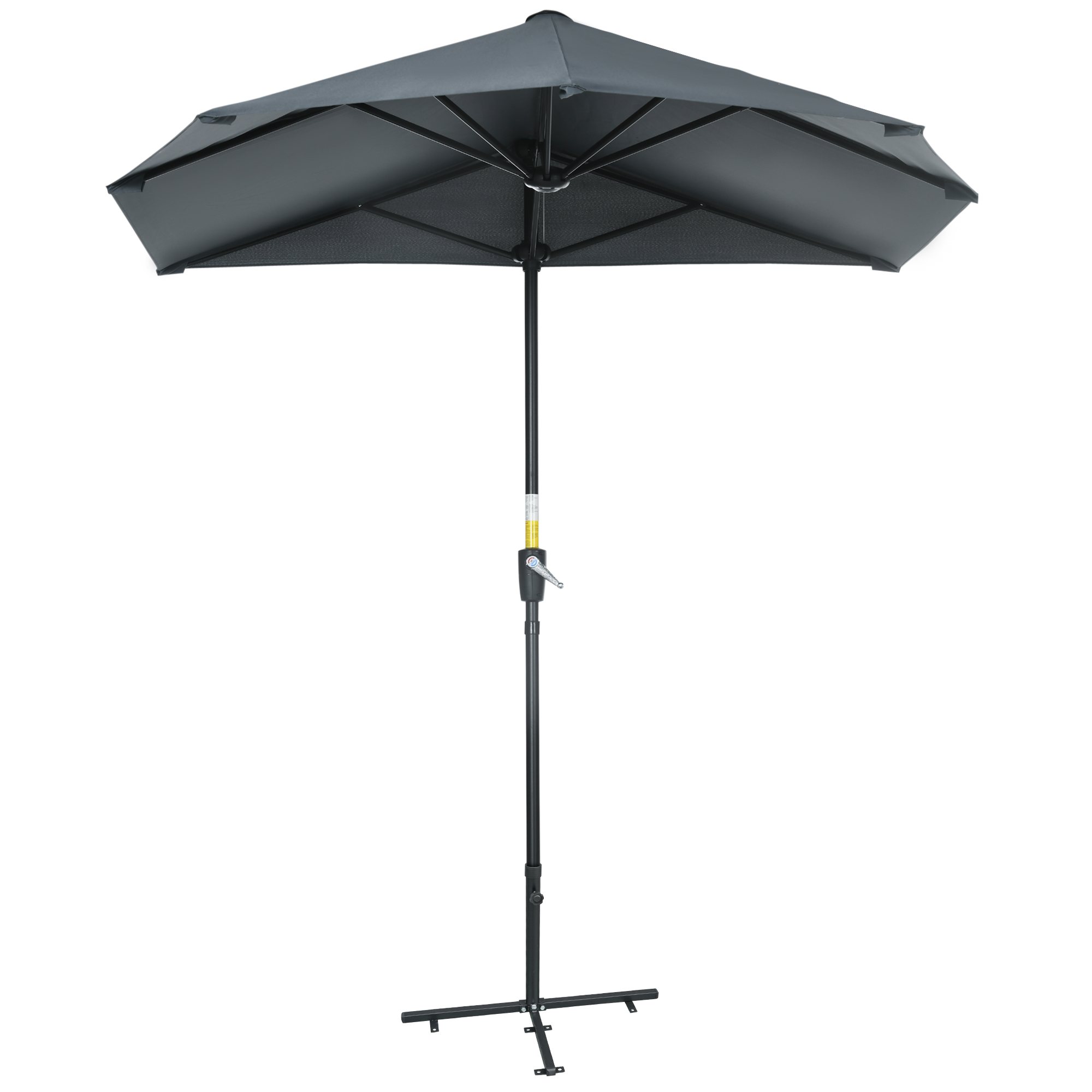 Outsunny Halbrunder Doppelter Sonnenschirm für Wand und Mauer 2x1,9 m mit K günstig online kaufen