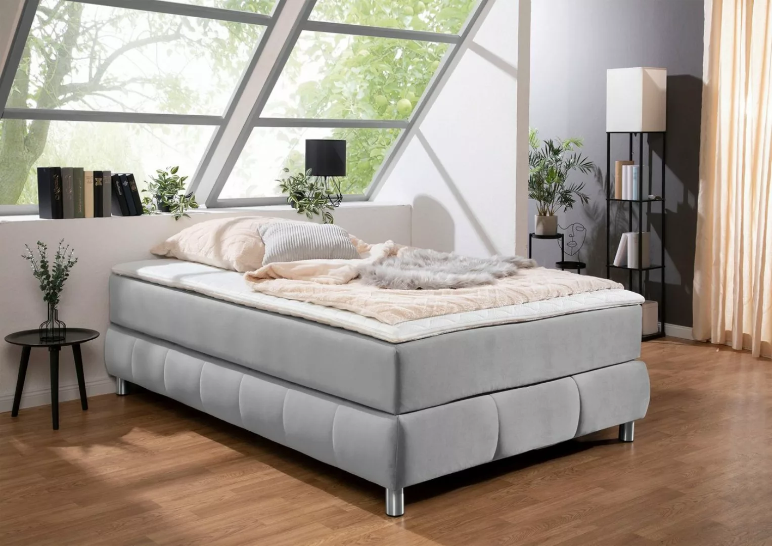 andas Boxspringbett Salo, Ohne Kopfteil, inkl. Topper, auch in Überlänge 22 günstig online kaufen