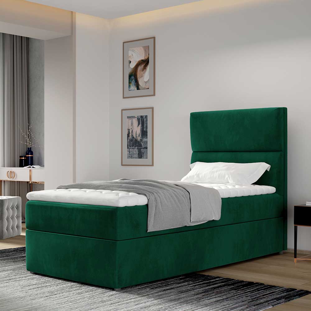 Funktionsbett Boxbett mit Bezug aus Samt günstig online kaufen