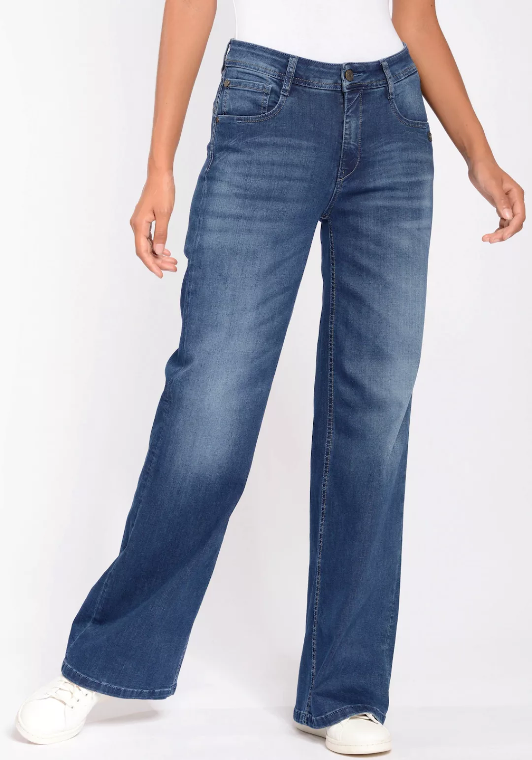 GANG Weite Jeans 94AMELIE WIDE mit Elasthan für die perfekte Passform günstig online kaufen