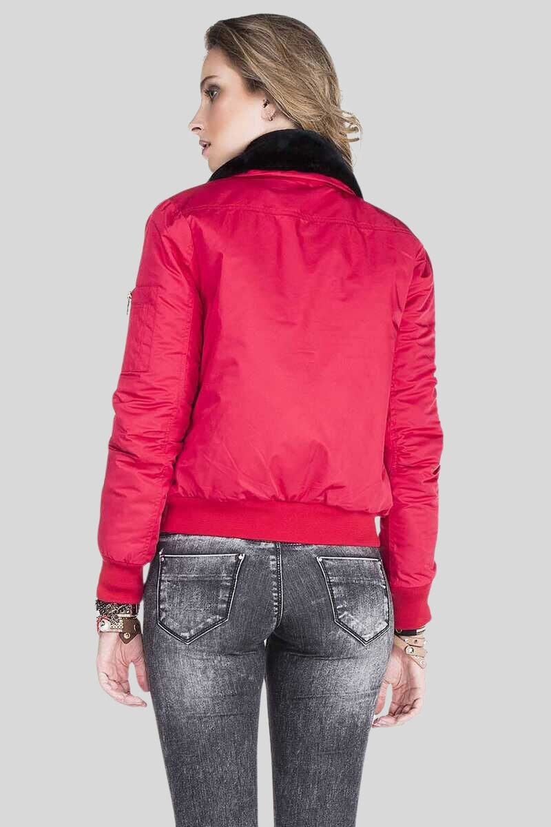 Cipo & Baxx Bomberjacke "Jacke", ohne Kapuze, mit modischen Kunstfellkragen günstig online kaufen