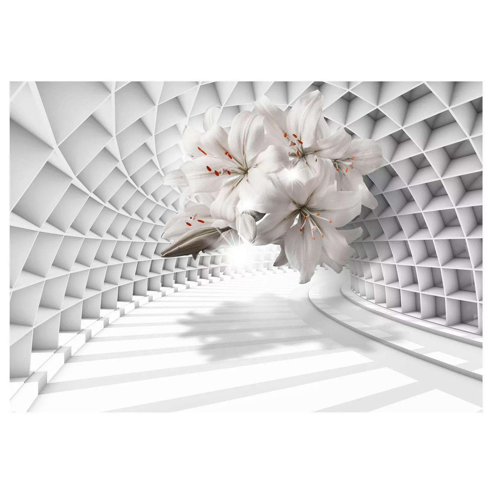 home24 Fototapete Flowers in the Tunnel günstig online kaufen