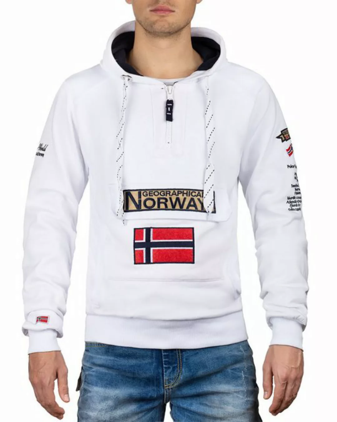 Geographical Norway Kapuzenpullover Herren Hoodie bagymclass White L mit No günstig online kaufen