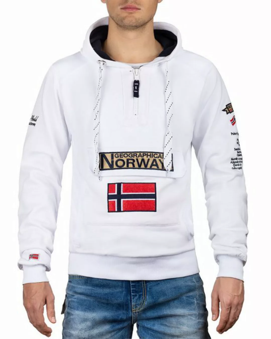 Geographical Norway Kapuzenpullover Herren Hoodie bagymclass White XXL mit günstig online kaufen