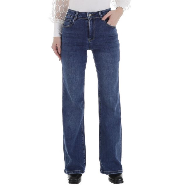 Ital-Design Bootcut-Jeans Damen Freizeit (88578907) Used-Look Stretch Bootc günstig online kaufen