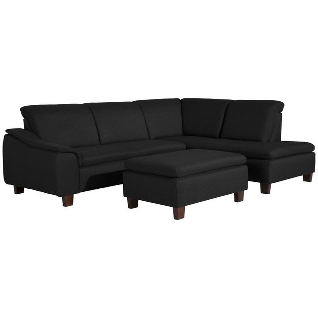 58 aufm Kessel Sofa mit Ottomane links Katti Bezug Flachgewebe Buche nussba günstig online kaufen