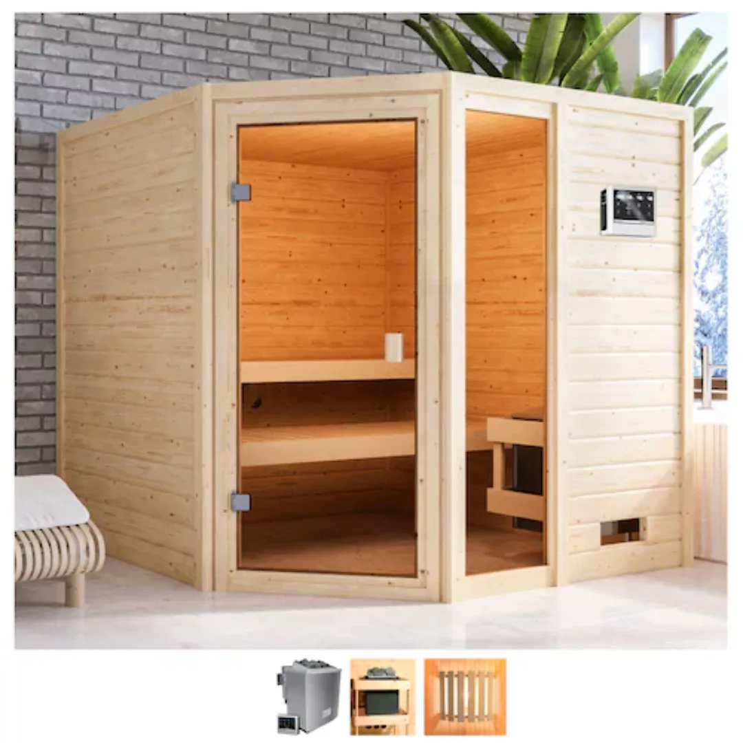 welltime Sauna »Tally«, 9-kW-Bio-Ofen mit ext. Steuerung günstig online kaufen