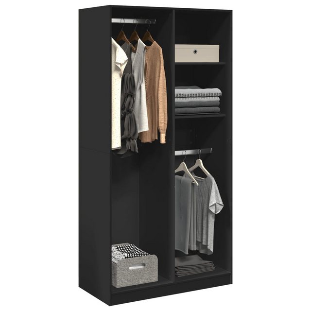 vidaXL Kleiderschrank Kleiderschrank Schwarz 100x50x200 cm Spanplatte günstig online kaufen