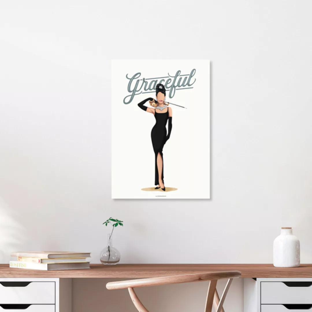 Poster / Leinwandbild - Audrey Hepburn Graceful günstig online kaufen