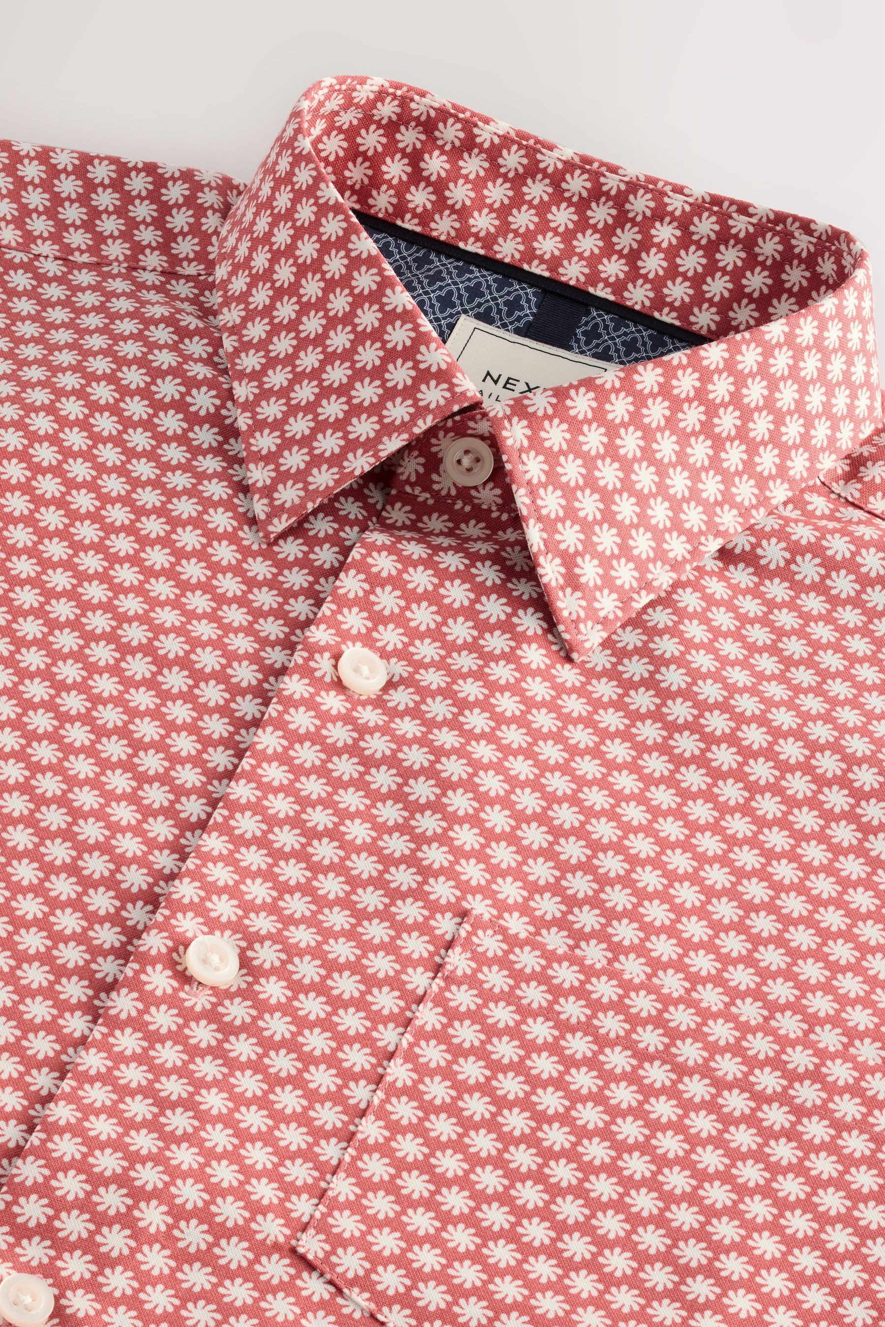 Next Businesshemd Oxford-Kurzarmhemd mit Print (1-tlg) günstig online kaufen