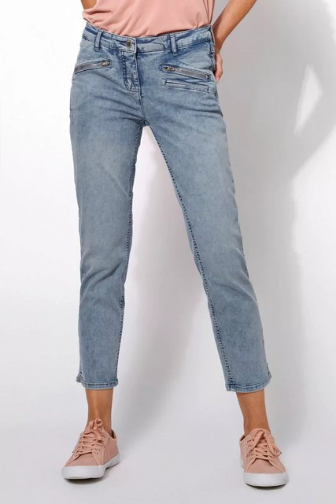 TONI 7/8-Jeans Perfect Shape Pocket 7/8 mit schrägen Reißverschlusstaschen günstig online kaufen