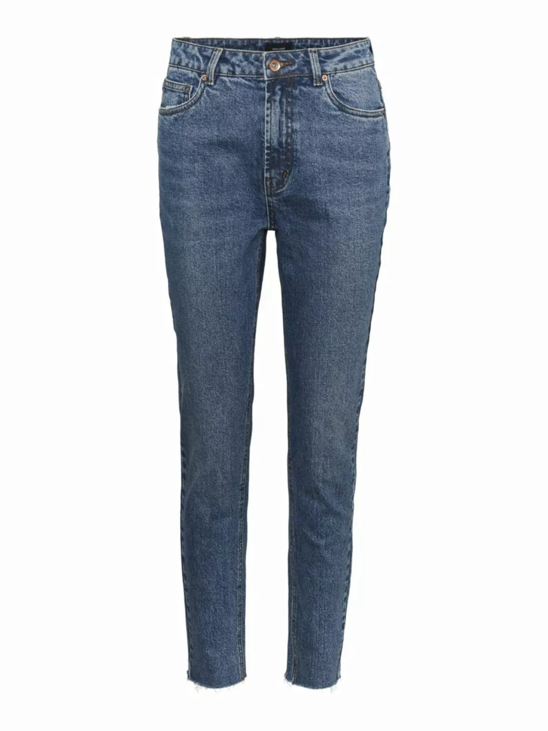Vero Moda Curve – Brenda – Jeans in Mittelblau mit geradem Bein günstig online kaufen