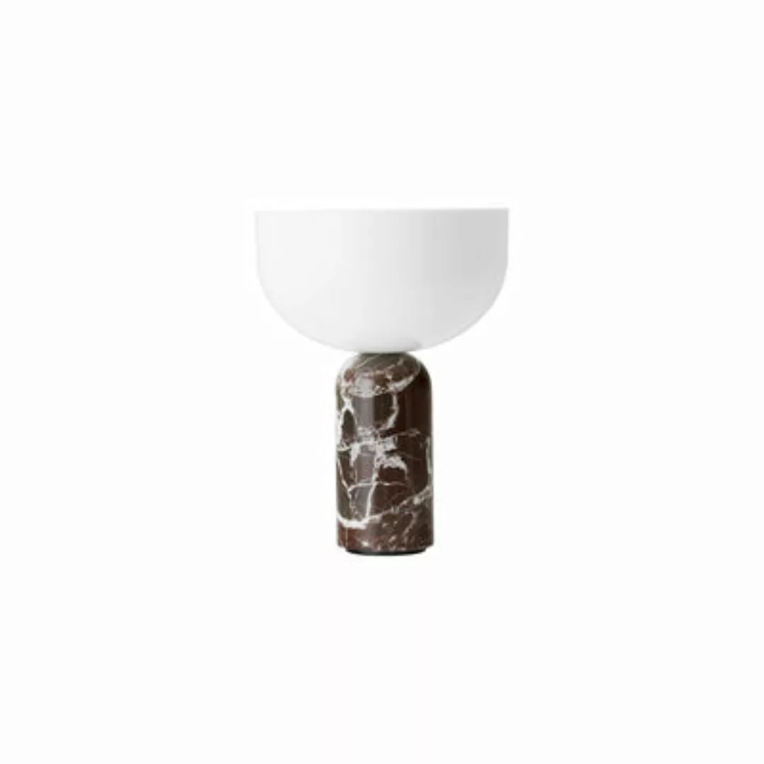 Schnurlosleuchte Kizu LED stein rot / Sockel Marmor - H 24 cm - NEW WORKS - günstig online kaufen