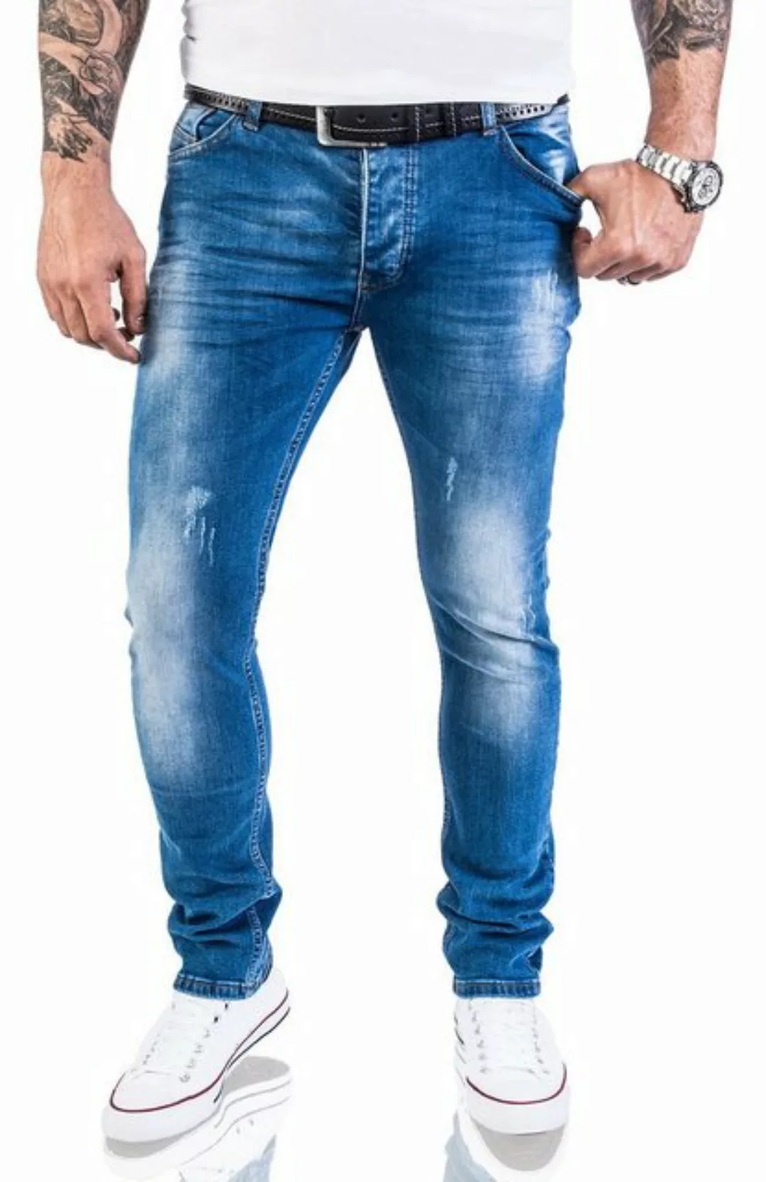 Rock Creek Slim-fit-Jeans Herren Jeans Slim Fit Blau M21 günstig online kaufen