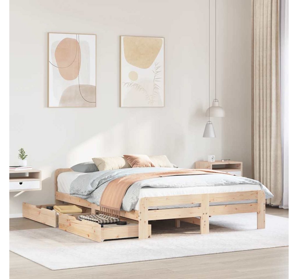 vidaXL Bett, Massivholzbett ohne Matratze 160x200 cm Kiefernholz günstig online kaufen