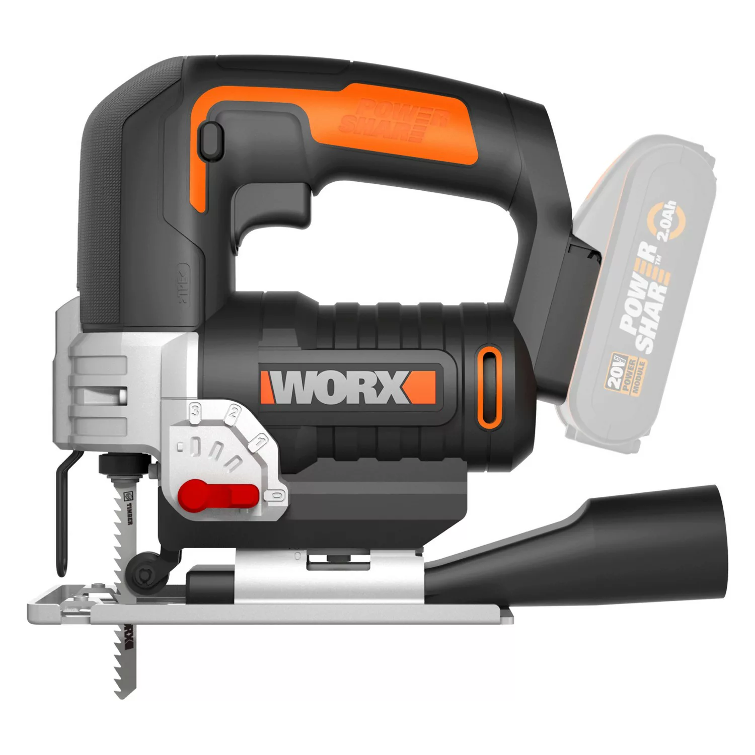 Worx Akku-Stichsäge WX543.9 PowerShare 20 V Solo günstig online kaufen