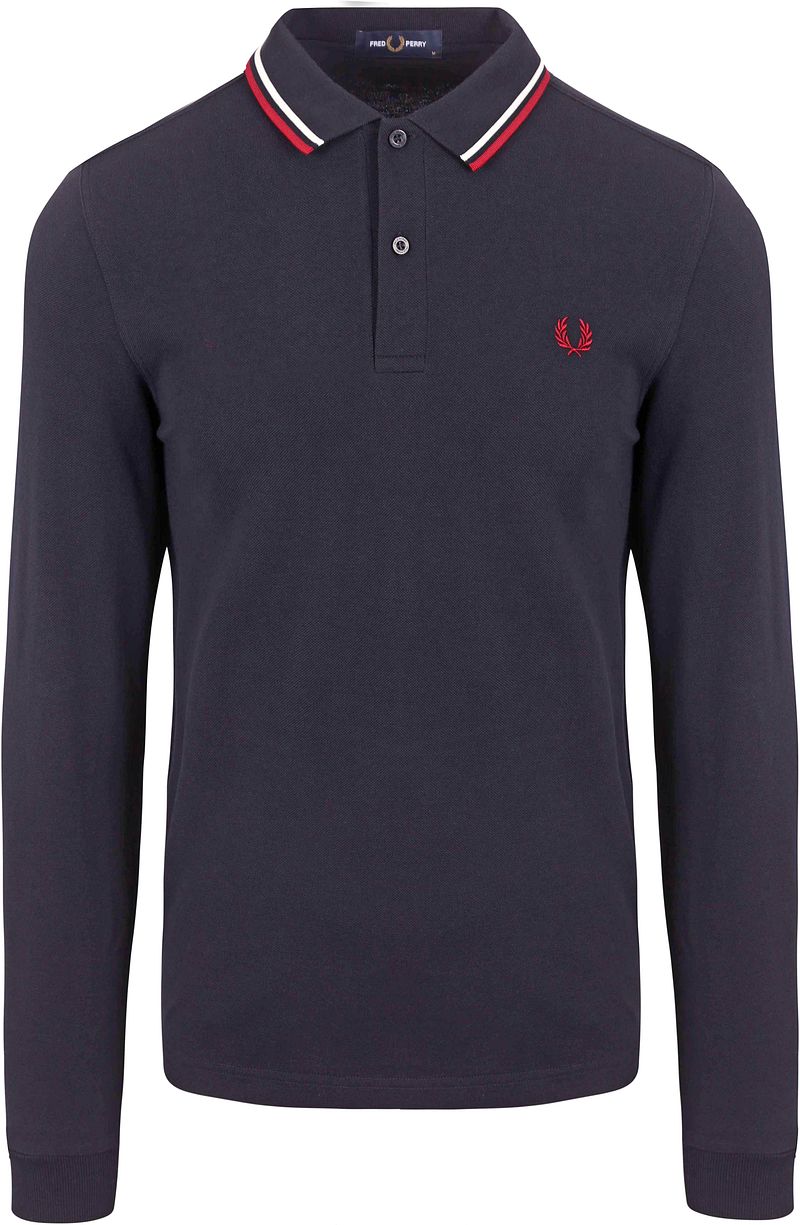 Fred Perry Langarm-Poloshirt Navy T55 - Größe XL günstig online kaufen