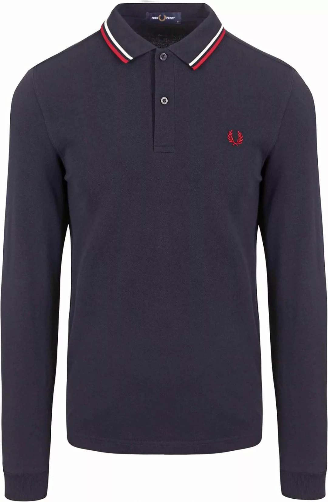 Fred Perry Langarm-Poloshirt Navy T55 - Größe L günstig online kaufen