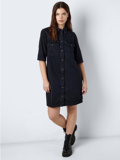 Noisy may Shirtkleid Midi Denim Dress Modisches Kurzarm Jeans Kleid NMNEW ( günstig online kaufen