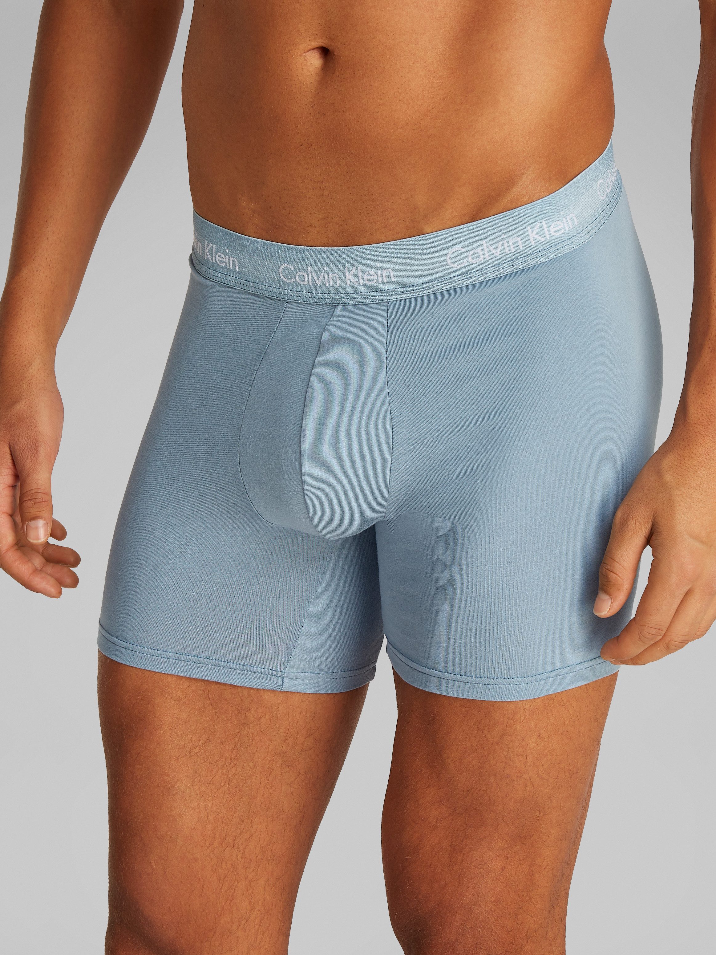 Calvin Klein 3-er Set Boxer Briefs Schwarz mit verschiedenfarbigem Webbund günstig online kaufen