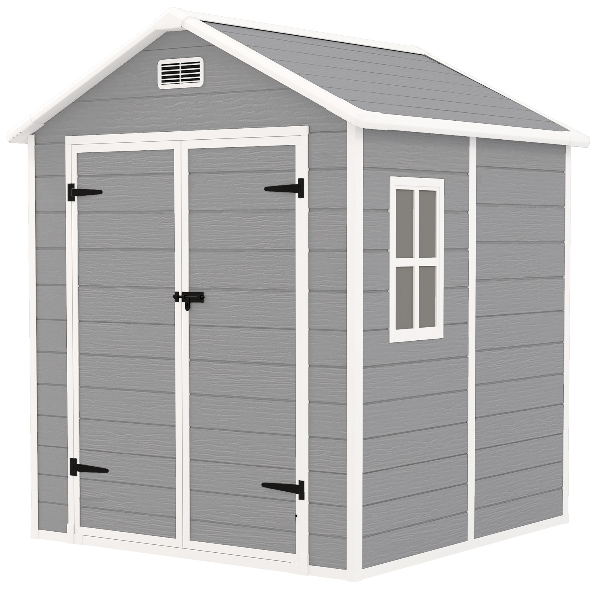 Outsunny Gerätehaus 2,4m², Wasserdicht Gartenhaus mit Boden Pultdach, 182x1 günstig online kaufen