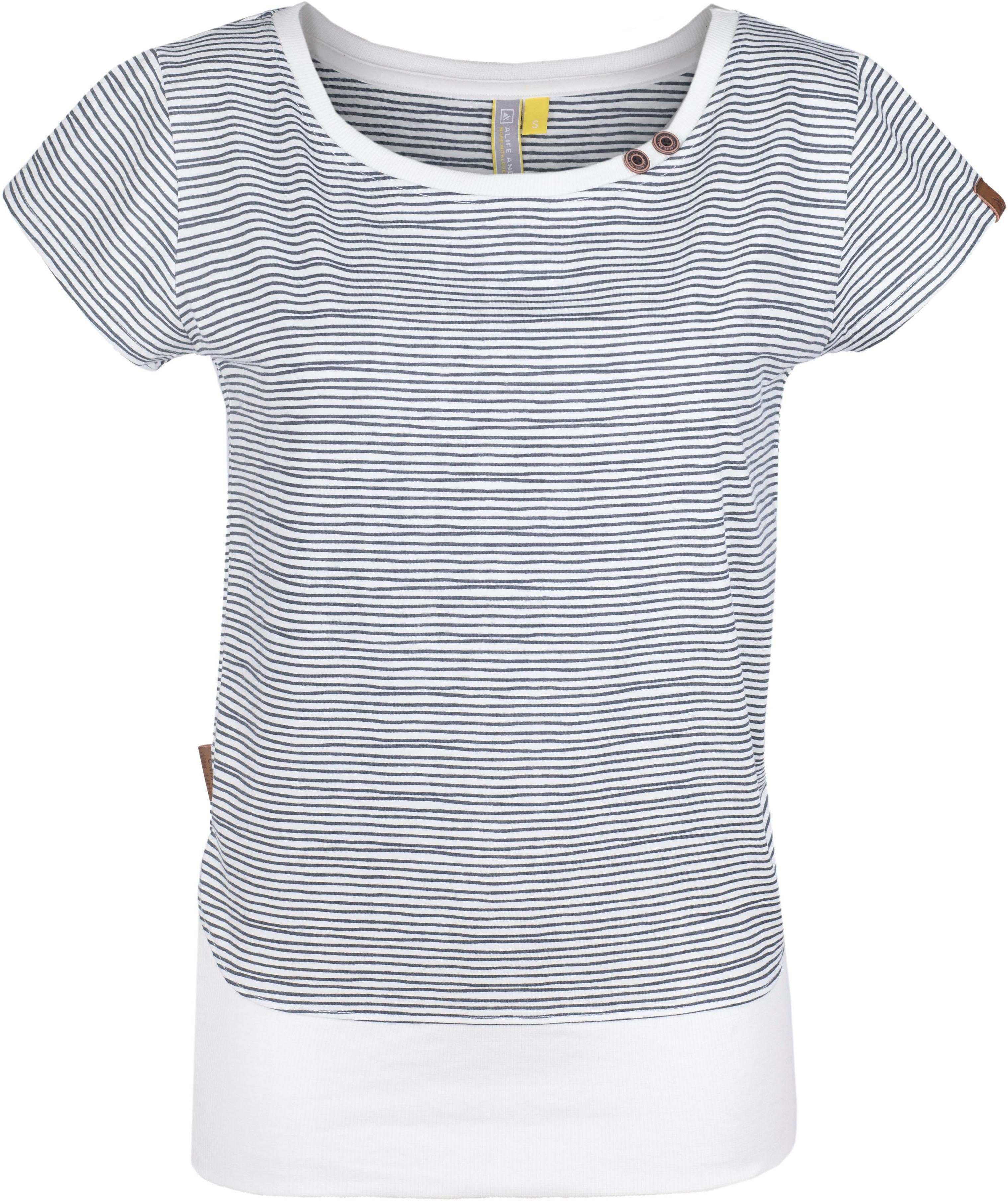 Alife & Kickin T-Shirt maritimes Shirt mit breitem Bündchen günstig online kaufen