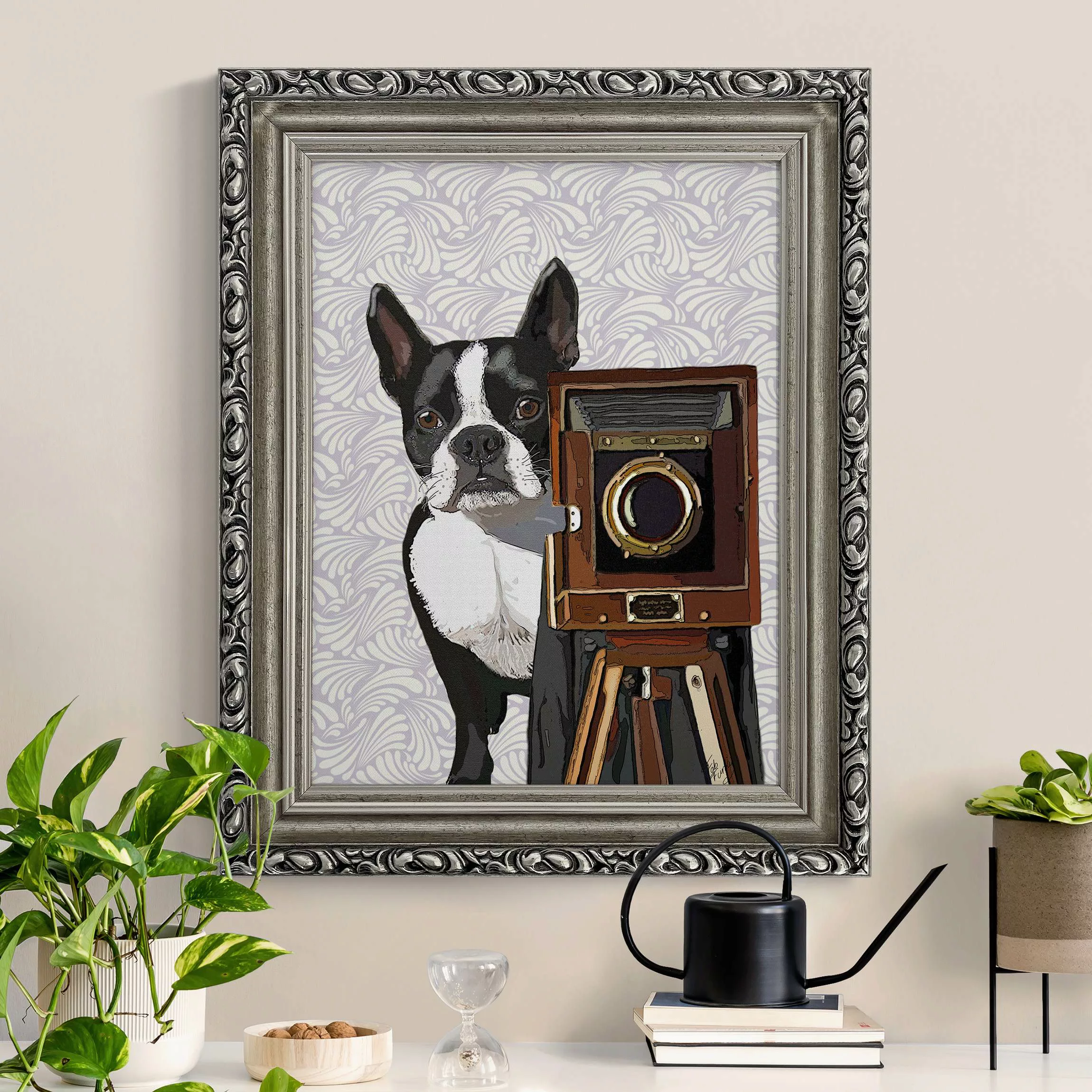 Gerahmtes Leinwandbild Tierfotograf Terrier günstig online kaufen