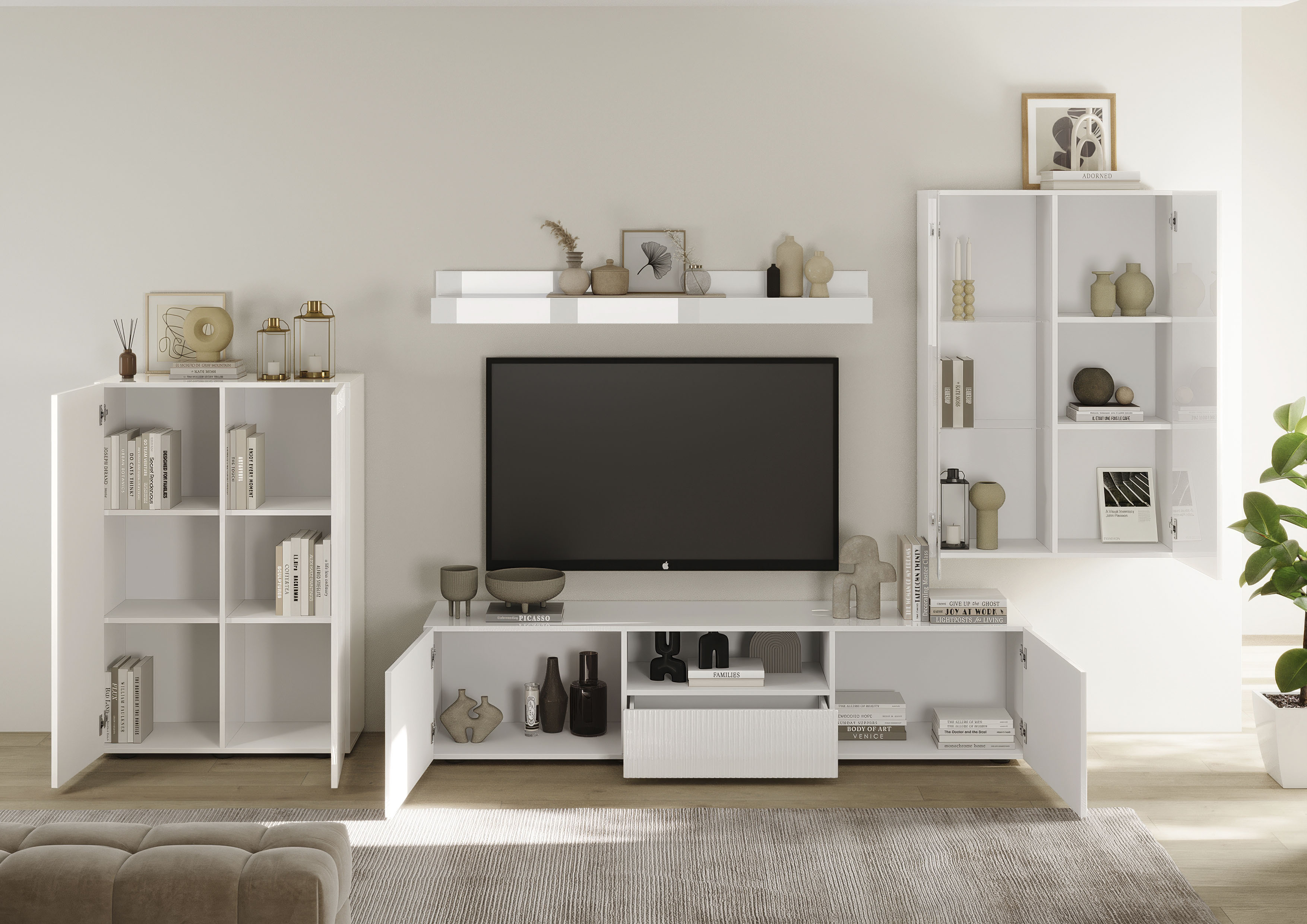 INOSIGN Wohnwand »Rio, 4tlg. Breite 300 cm, modernes, elegantes Wohnzimmer- günstig online kaufen