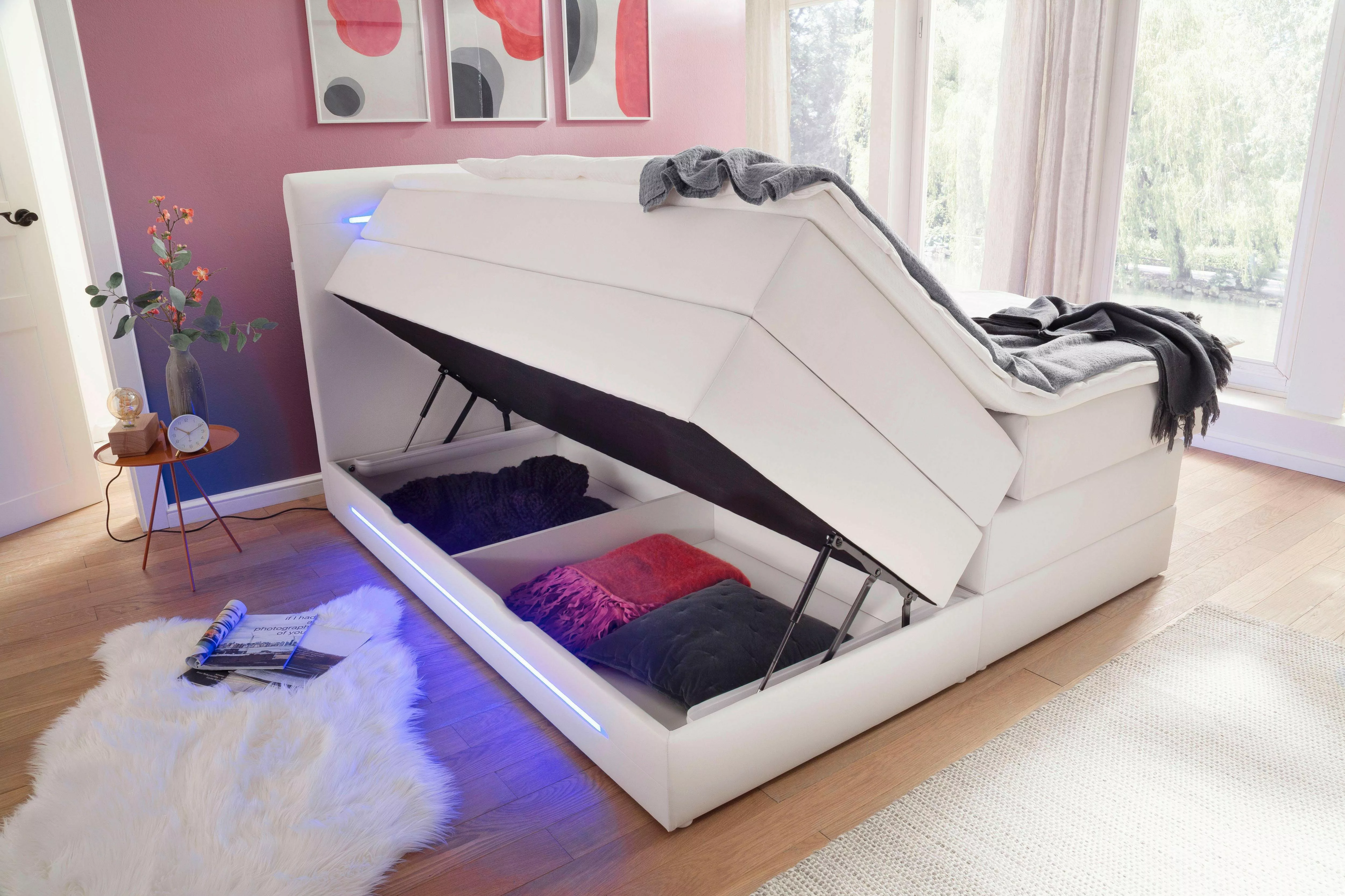 meise.möbel Boxspringbett "Lights", mit LED Beleuchtung, wahlweise mit Bett günstig online kaufen