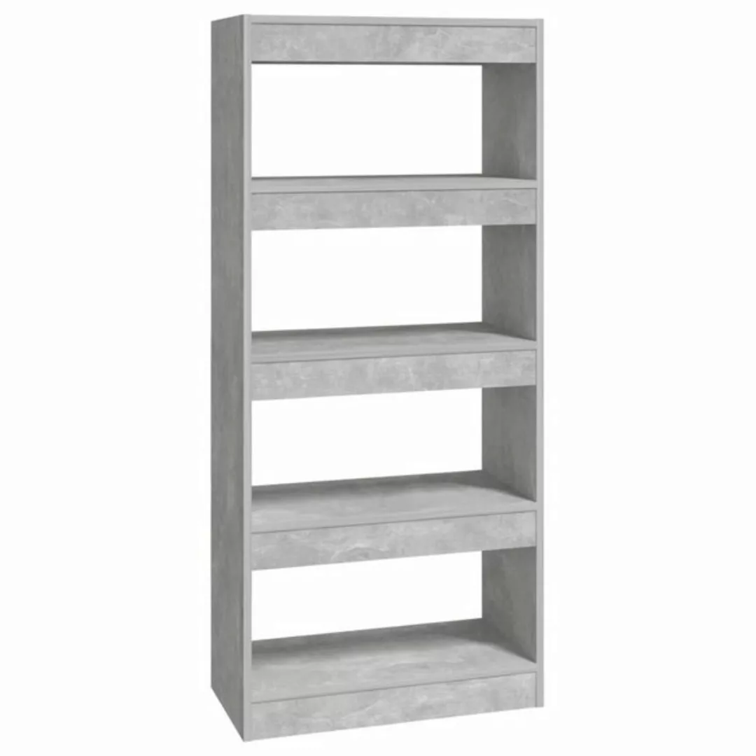 Vidaxl Bücherregal/raumteiler Betongrau 60x30x135 Cm Holzwerkstoff günstig online kaufen