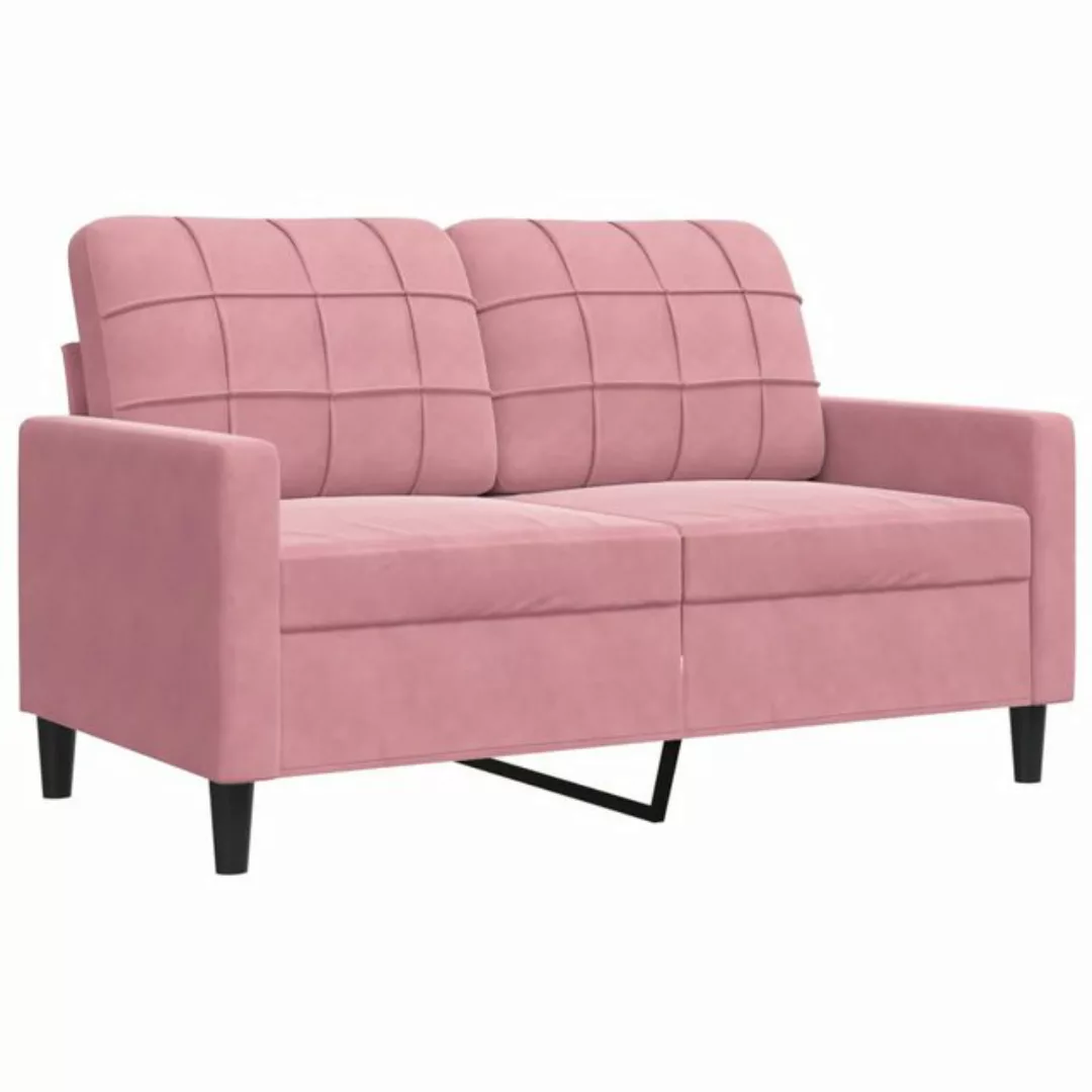 vidaXL Sofa 2-Sitzer-Sofa Rosa 120 cm Samt günstig online kaufen