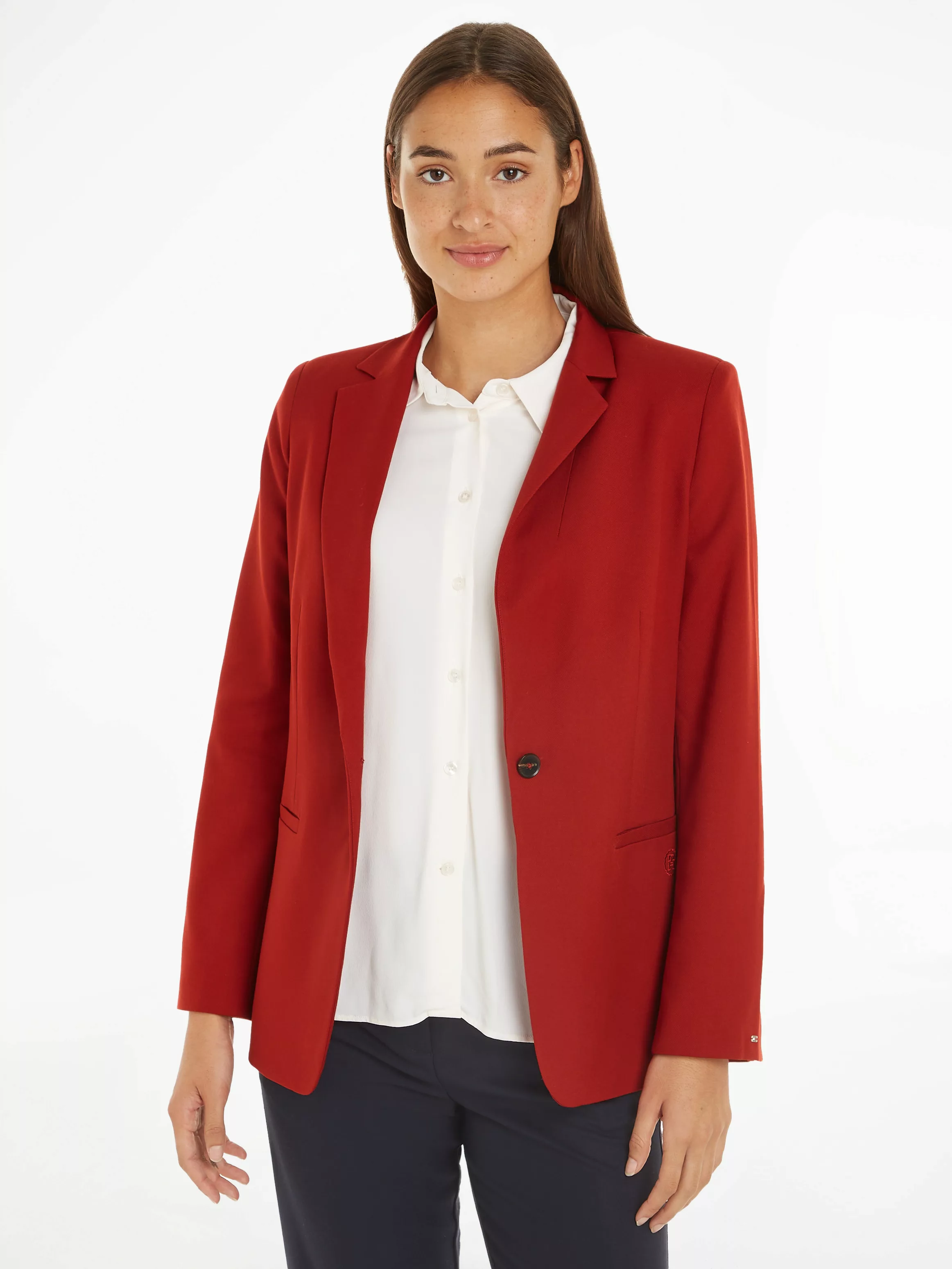 Tommy Hilfiger Longblazer SMD CORE REGULAR SB BLAZER mit Logostickerei günstig online kaufen