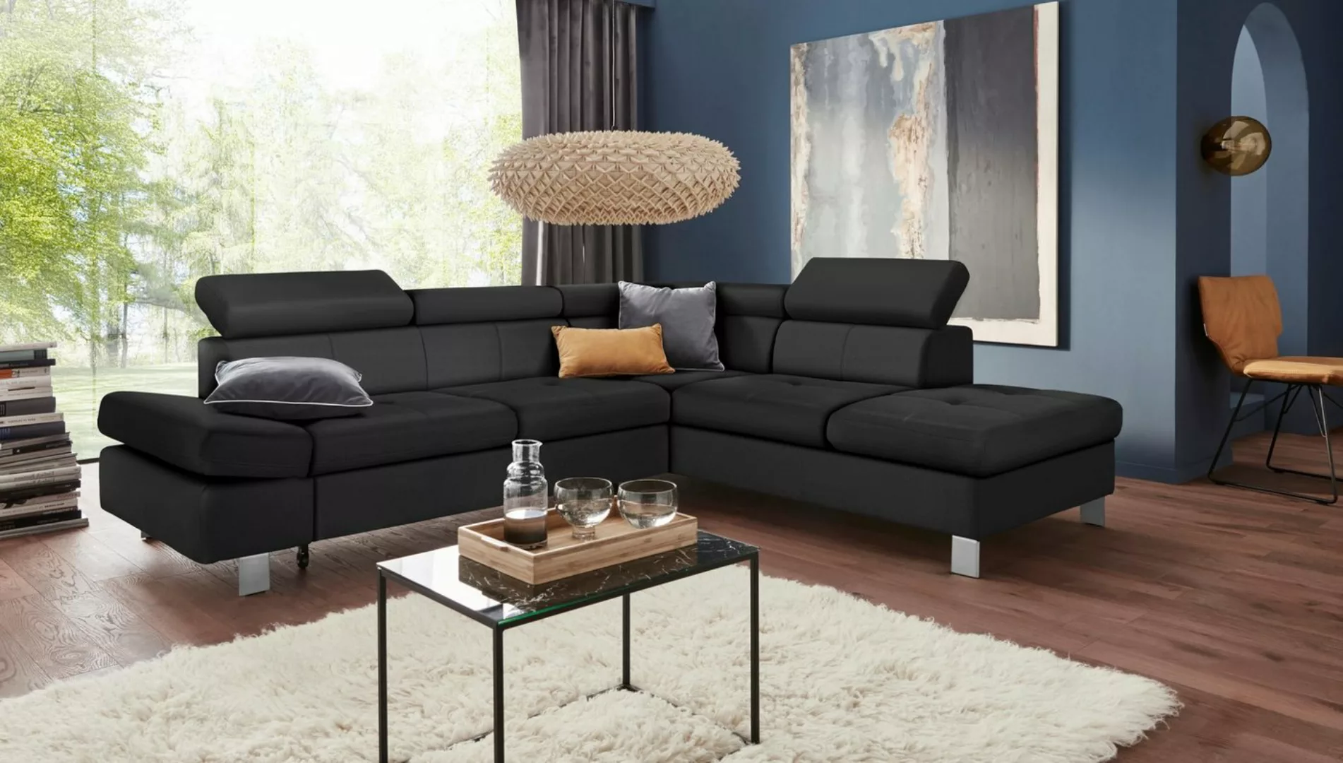 exxpo - sofa fashion Ecksofa Fiji, L-Form, mit Kopf- bzw. Rückenverstellung günstig online kaufen