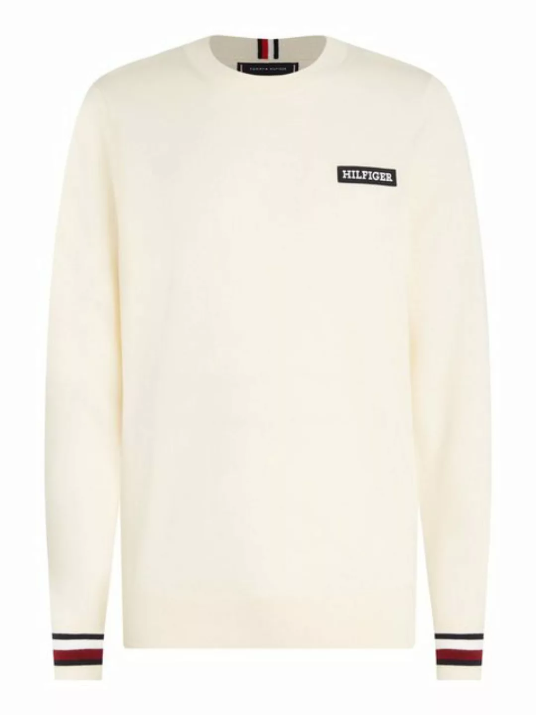 Tommy Hilfiger Strickpullover GLOBAL STRIPE CREW NK Global-Streifen auf Ärm günstig online kaufen