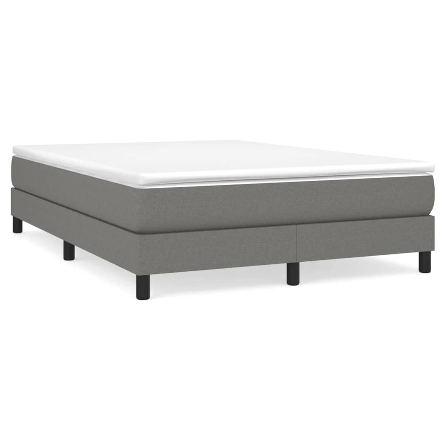 vidaXL Boxspringbett mit Matratze Dunkelgrau 140x200 cm Stoff1398749 günstig online kaufen