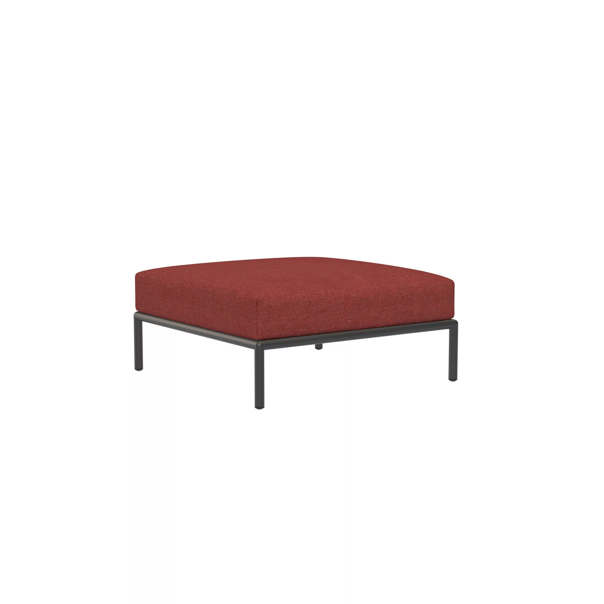 LEVEL2 Outdoor Ottoman Lounge-Modul 3 Scharlachrot Dunkelgrau günstig online kaufen