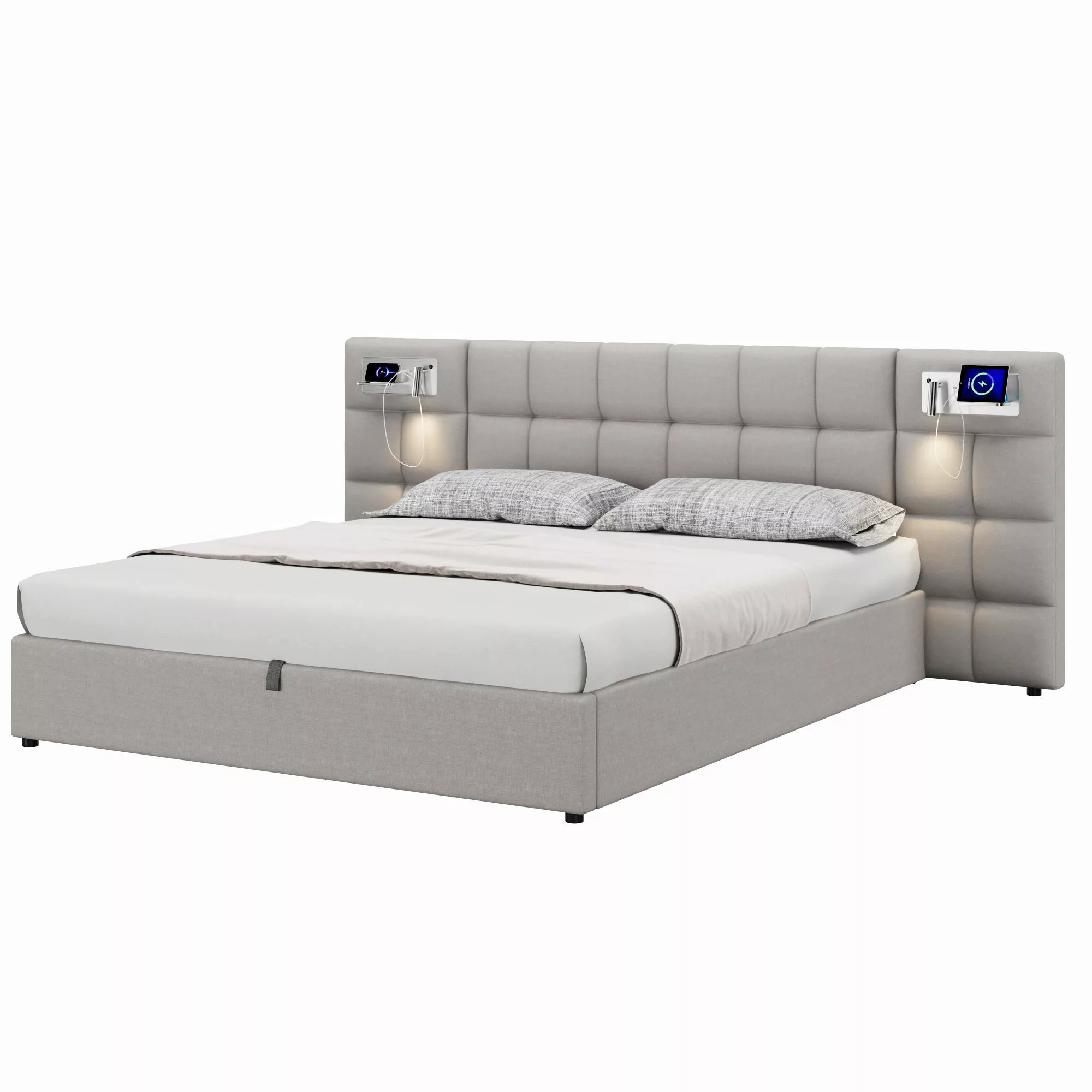 Flieks Polsterbett, Doppelbett 180x200cm mit hydraulischem günstig online kaufen