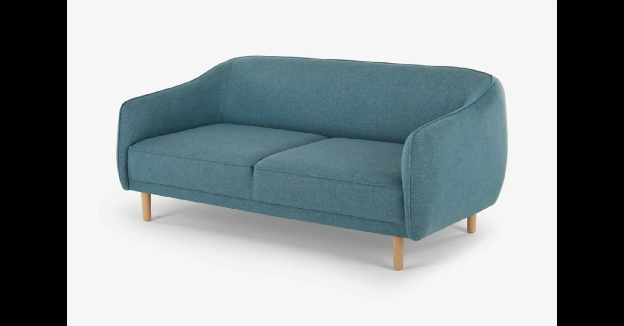Haring 3-Sitzer Sofa, Azurblau - MADE.com günstig online kaufen