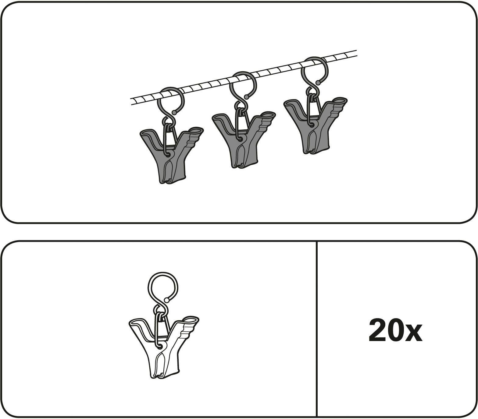 GARDINIA Seilklammern, Seilspanngarnituren, (Packung, 20-St), Serie günstig online kaufen