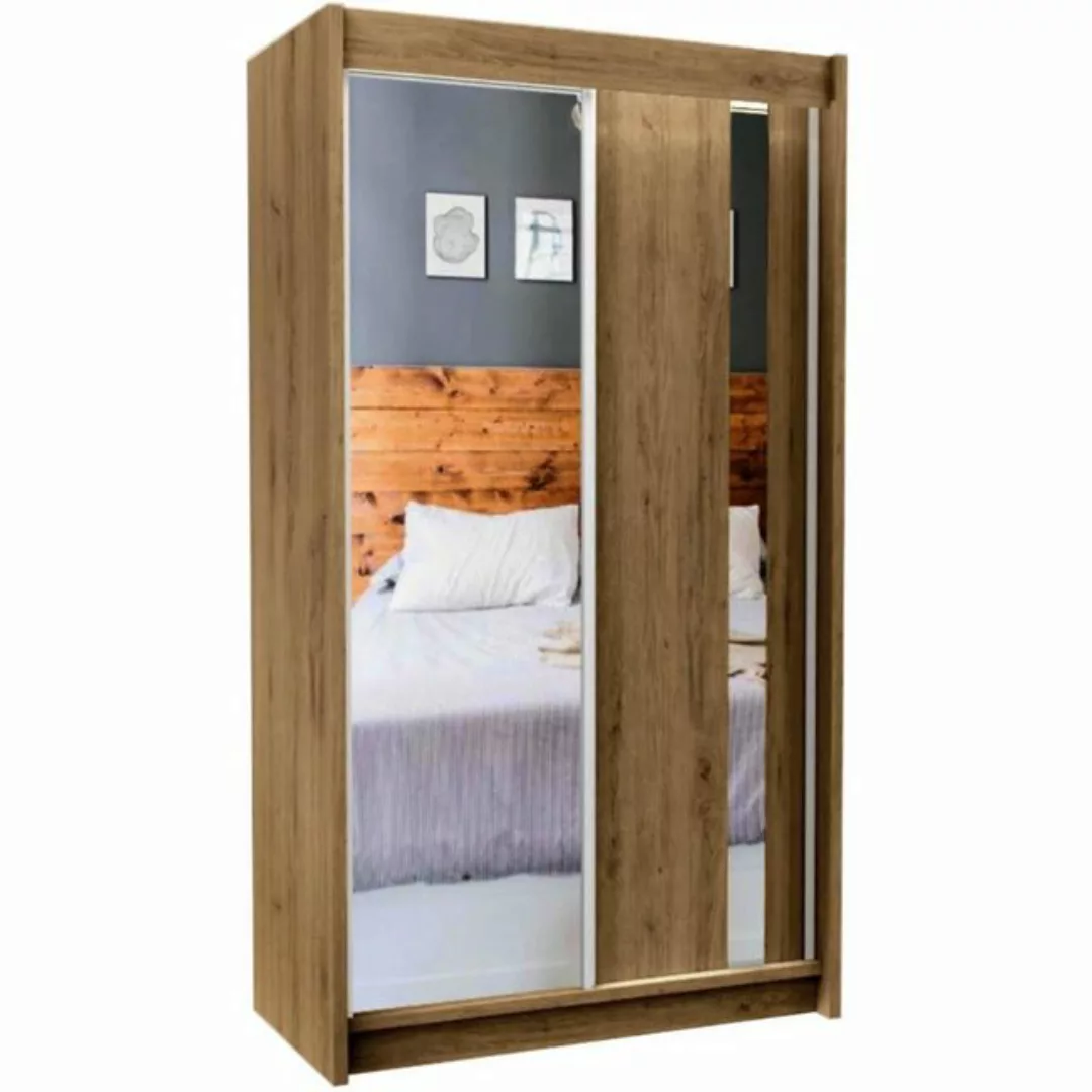 Compleo Schwebetürenschrank SANDY mit Spiegel, Modern Kleiderschrank, (120, günstig online kaufen